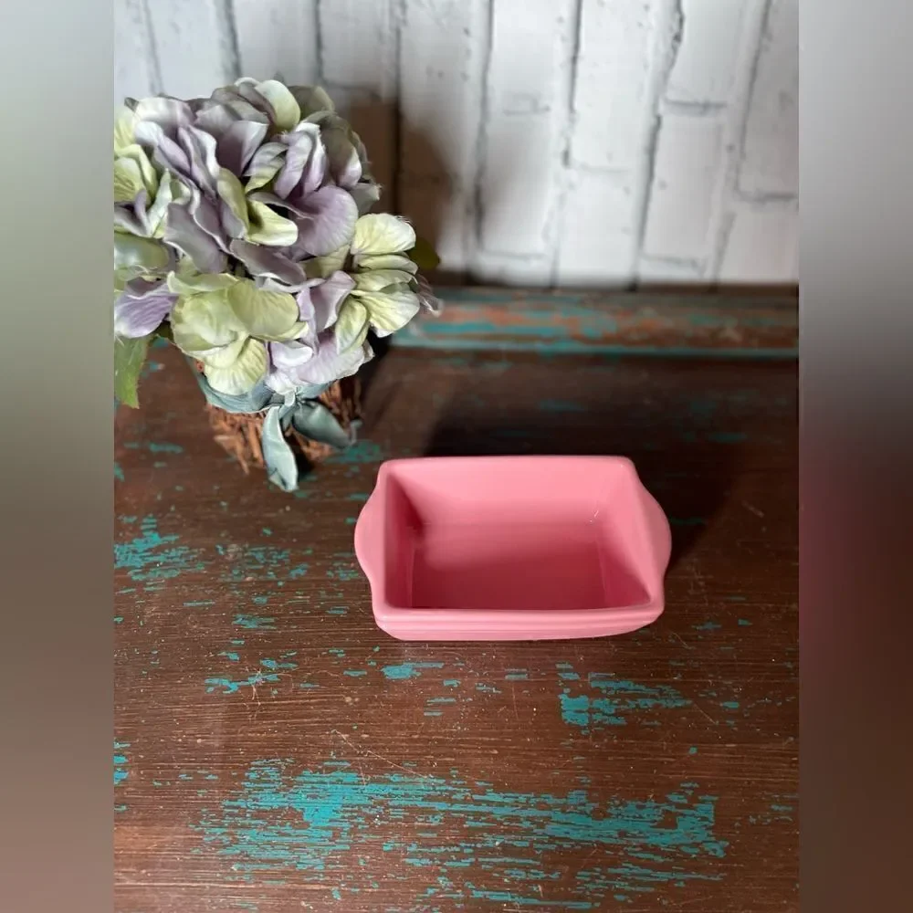 NEW! 5” Celebrate It Ceramic Mini Pink Loaf Pan NWT